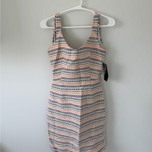 Multicolor Patterned Mini Dress